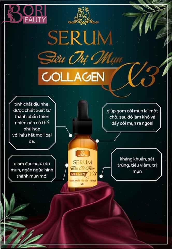 Công dụng Serum Trị Mụn Collagen X3