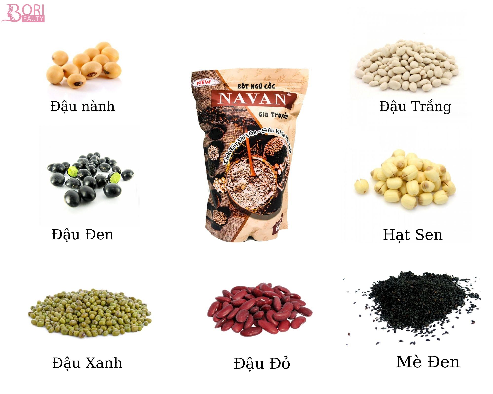 Ngũ cốc Navan được chế biến từ công thức gia truyền gồm 7 loại đậu