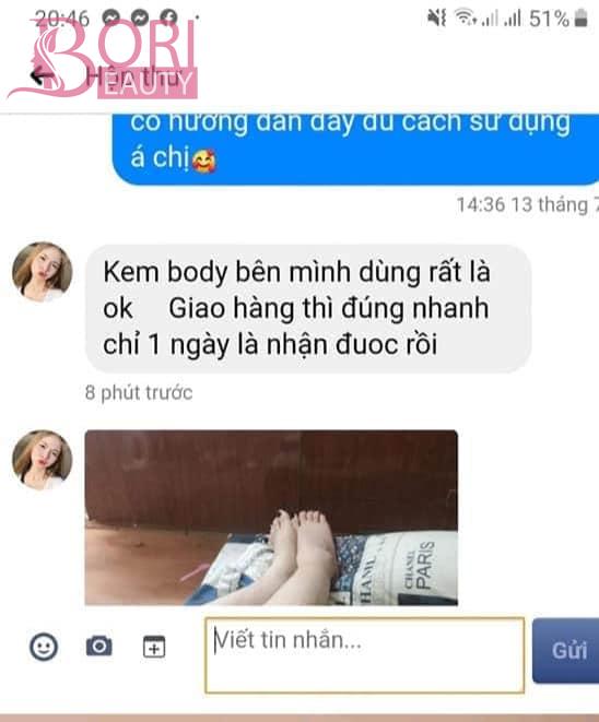 đánh giá sau khi dùng kem body sữa gạo