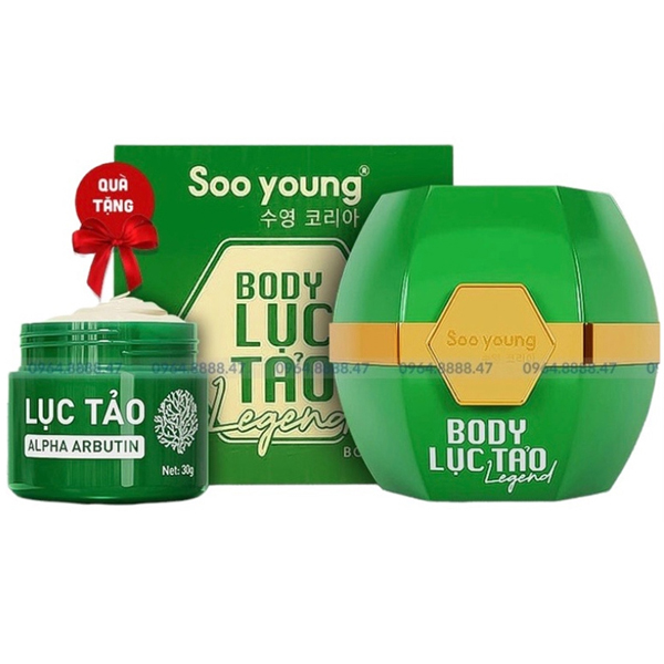 Kem Body Lục Tảo Mẫu Mới – Hộp 250g – Tặng Kèm Kích Trắng