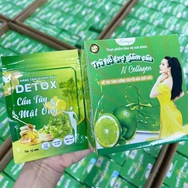 Trà Hỗ Trợ Giảm Cân N Collagen – Tặng Kèm Detox Cần Tây – Hộp 15 Gói