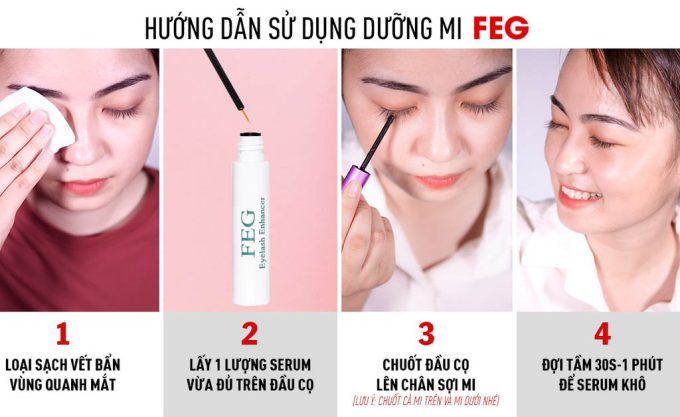 Cách sử dụng Feg dưỡng mi hiệu quả