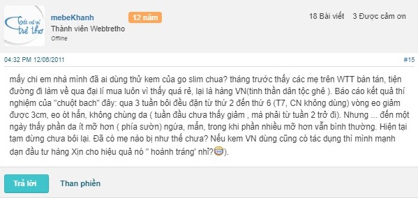 Kinh nghiệm: - Kem Tan Mỡ Go Slim Có Tốt Không Review Từ Sao Việt | Lamchame.com - Nguồn thông tin tin cậy dành cho cha mẹ