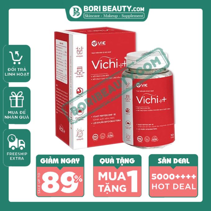 Giảm Cân Vichi++ 30 Viên – Tặng Kèm Hộp Khóa Cân – Giảm Béo An Toàn