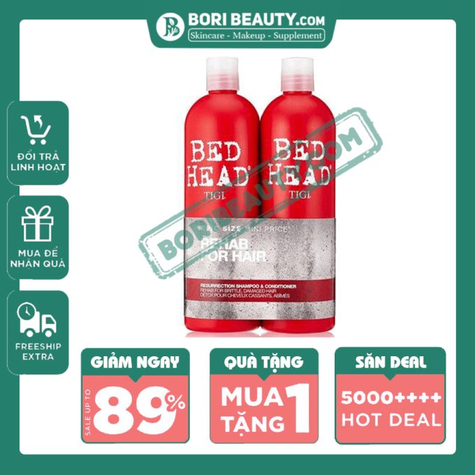 Bộ Dầu Gội – Xả Tigi Bed Head 750ml – Hàng Chuẩn Chính Hãng