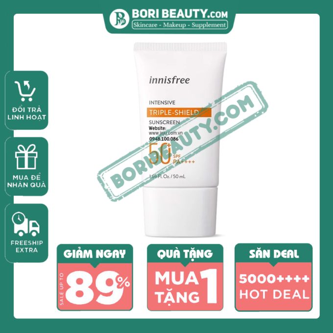 Kem Chống Nắng Innisfree Triple Shield SPF50+ PA++++ 50ml