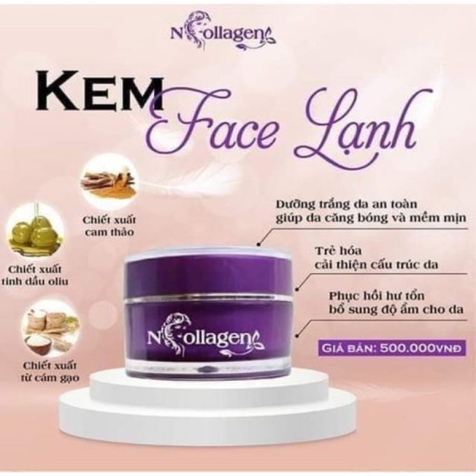 Kem Đêm Face Lạnh N Collagen 25g – Dưỡng Trắng, Mờ Thâm, Nám Da – Hàng Chuẩn Chính Hãng