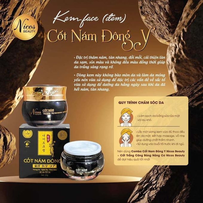 Combo Kem Cốt Nám Đông Y và Cốt Trắng Đông Y – Hộp Lớn 15g – Hàng Chính Hãng