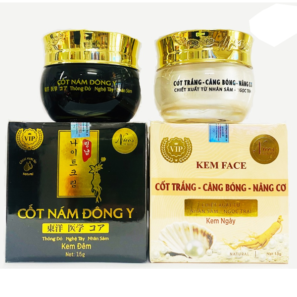 Combo Kem Cốt Nám Đông Y và Cốt Trắng Đông Y – Hộp Lớn 15g – Hàng Chính Hãng