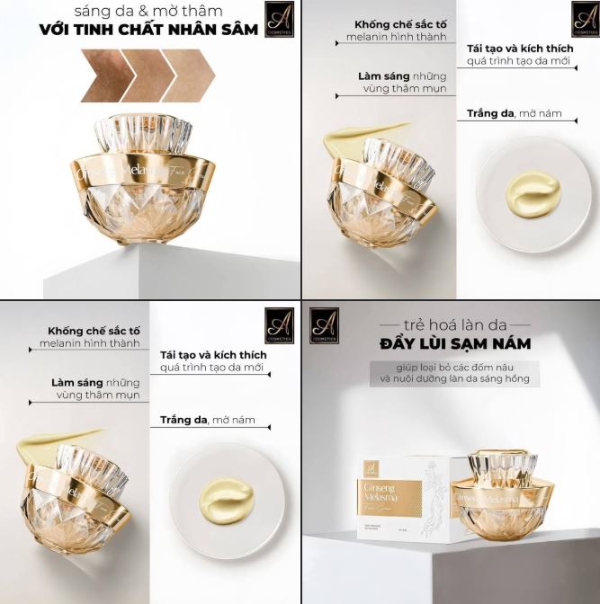 Kem Face Nám Nhân Sâm A Cosmetics – Giảm Nám, Tàn Nhang Hiệu Quả – Hàng Chuẩn Công Ty
