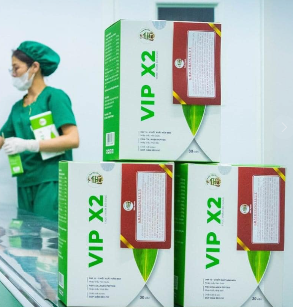 Giảm Cân Vip X2 Tiến Hạnh – Hộp 30 Viên – Tặng Kèm Detox Táo Xanh