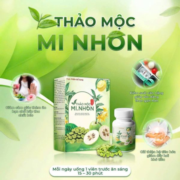 Thảo Mộc Giảm Cân Mi Nhon PLUS – Hộp 30 Viên – Hàng Chuẩn Chính Hãng