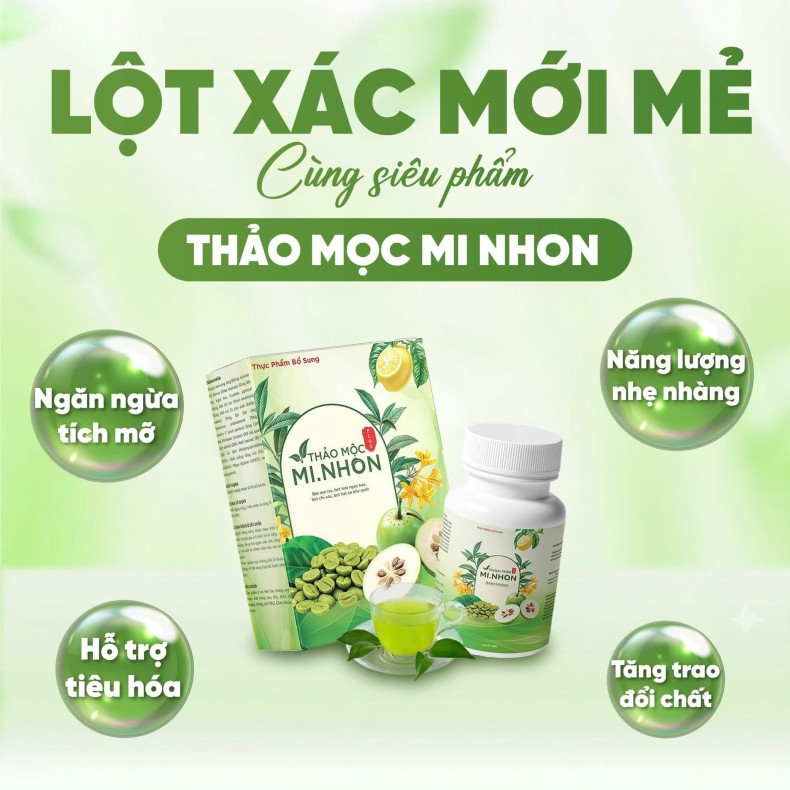 Thảo Mộc Giảm Cân Mi Nhon PLUS – Hộp 30 Viên – Hàng Chuẩn Chính Hãng