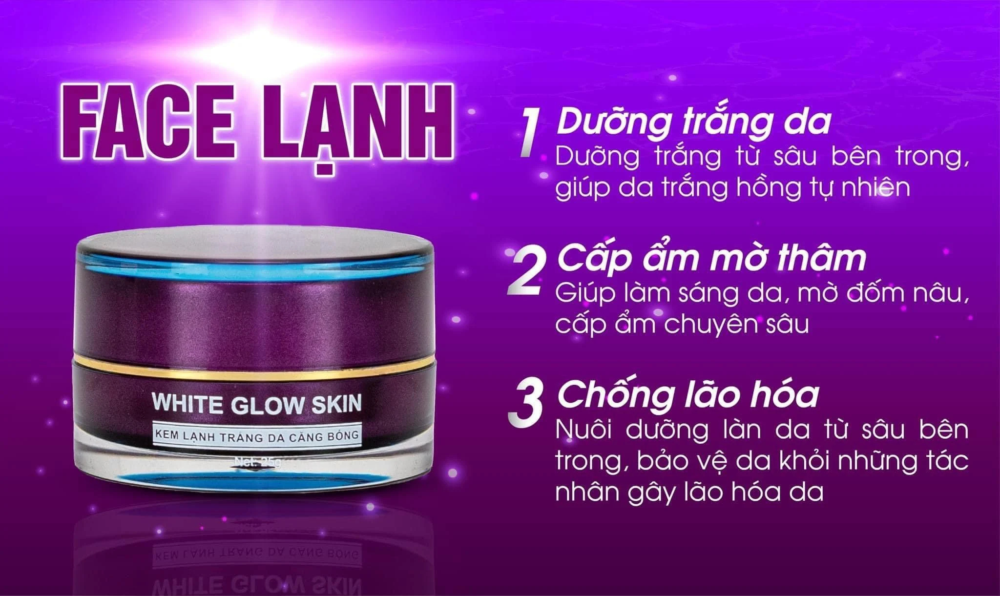 Kem Lạnh NCollagen kích thích sản sinh tế bào mới giúp da trắng khỏe, căng bóng.