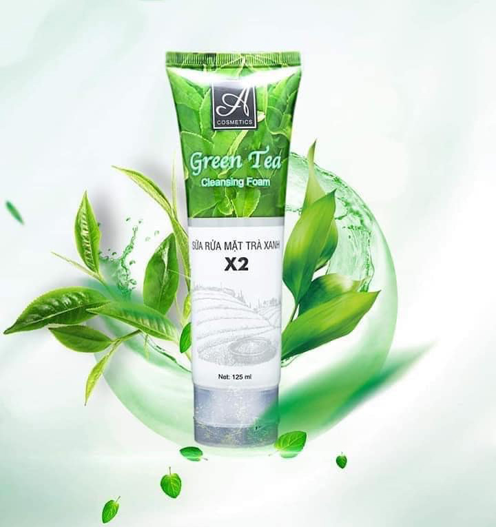 Sữa rửa mặt Trà xanh X2 của A Cosmetics là một lựa chọn tự nhiên và hiệu quả cho việc làm sạch da mặt.