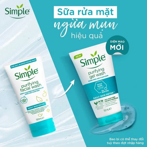 Sữa Rửa Mặt Simple Purifying Gel Wash