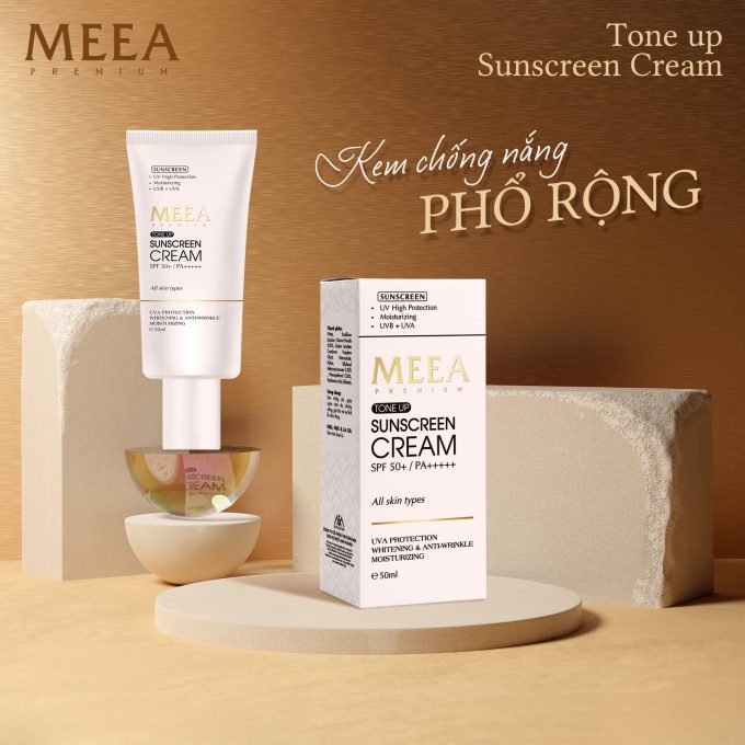 Kem Chống Nắng Meea Organic Full Size 50ML | Kem Chống Nắng Nâng Tone, SPF 50+++