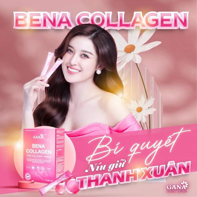 Bena Collagen – Bột Collagen Thủy Phân – Hộp 30 Gói – Trẻ Hóa Làn Da, Chống Lão Hóa