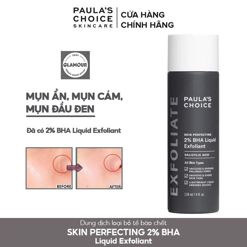 Tẩy Tế Bào Chết Paula’s Choice BHA 2% 30ml – Hàng Chuẩn Chính Hãng