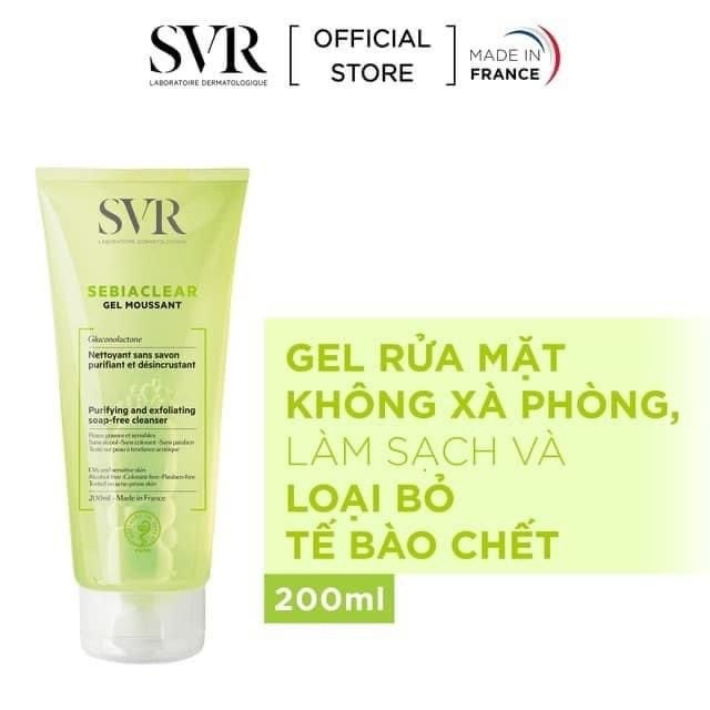 Sữa Rửa Mặt SVR Sebiaclear Gel Moussant Cho Da Mụn 400ml & 200ml – Hàng Chính Hãng