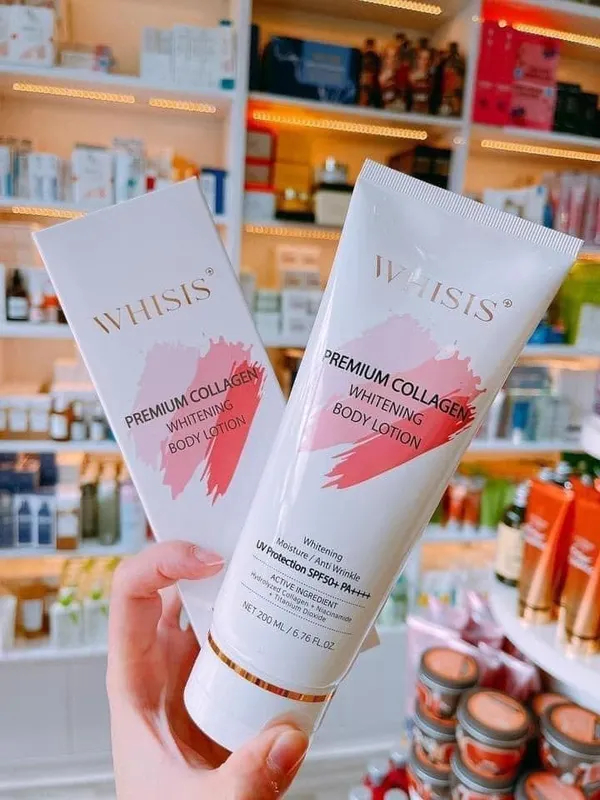 Da nhạy cảm có sử dụng WHISIS Premium Collagen Whitening Body Lotion