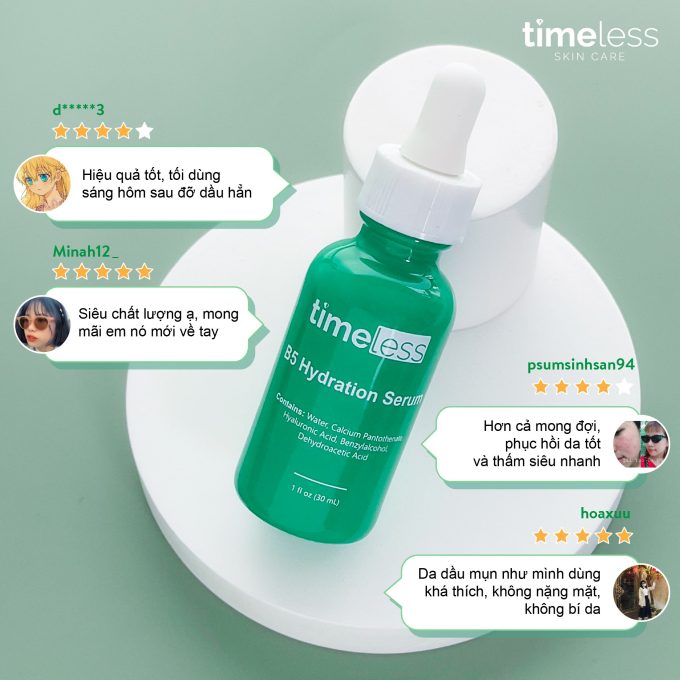 Serum Timeless Vitamin B5 Làm Dịu & Phục Hồi Da 30ml