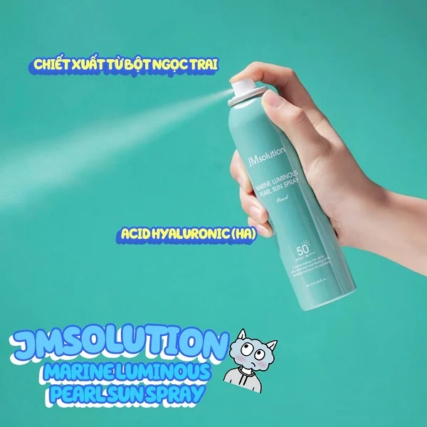 Xịt Chống Nắng Toàn Thân Từ Ngọc Trai JM Solution Marine Luminous Pearl Sun Spray SPF50+ 180ml