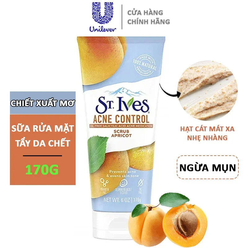 Tẩy da chết St.ives Blemish Control Apricot Scrub