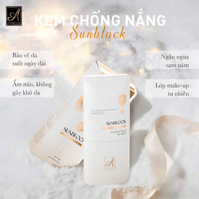 Kem Chống Nắng A Cosmetics Ultra Violet Sun Block Mẫu Mới – Hàng Chính Hãng