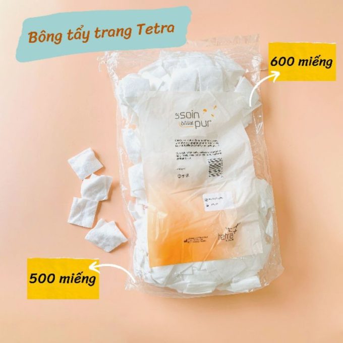 Bông Tẩy Trang Tetra 600 Miếng