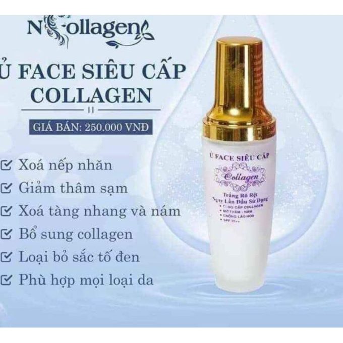 Ủ Trắng Face N Collagen – Ủ Trắng Da Chuyên Spa Cao Cấp – Hàng Chính Hãng