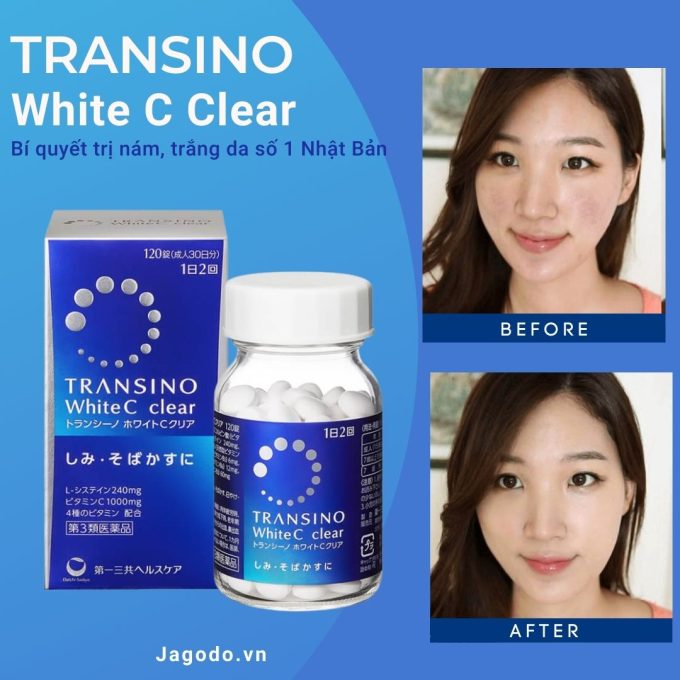 Viên Uống Trắng Da Transino White C 60 Viên, 120 Viên, 240 Viên – Hàng Nhật Chính Hãng