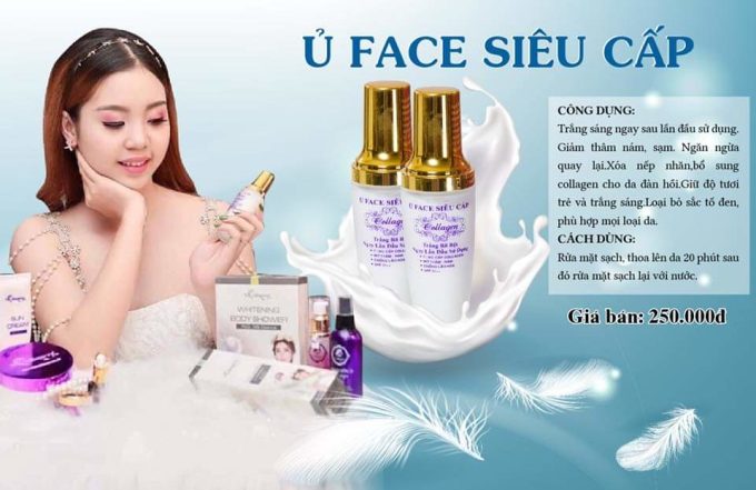 Hướng dẫn sử dụng Ủ Trắng Face NCollagen