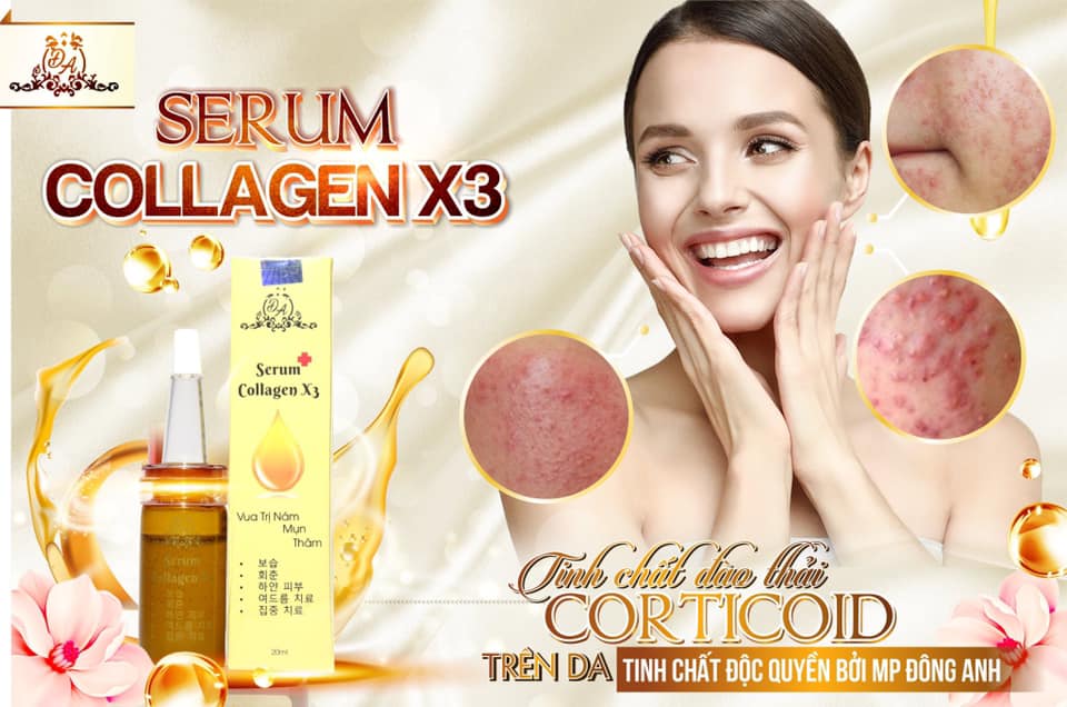 Serum Collagen X3 Đông Anh đặc trị nám, mụn, thâm