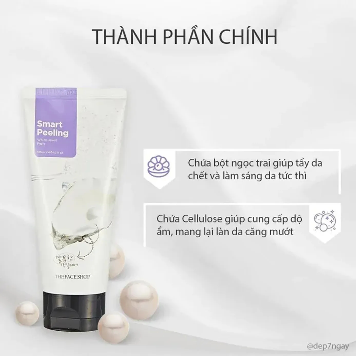 Tẩy Da Chết Ngọc Trai The Face Shop Shop Smart Peeling 120ml – Hàng Chính Hãng