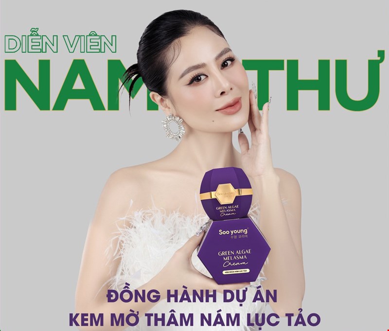 Diễn viên Nam Thư tin dùng kem face lục tảo