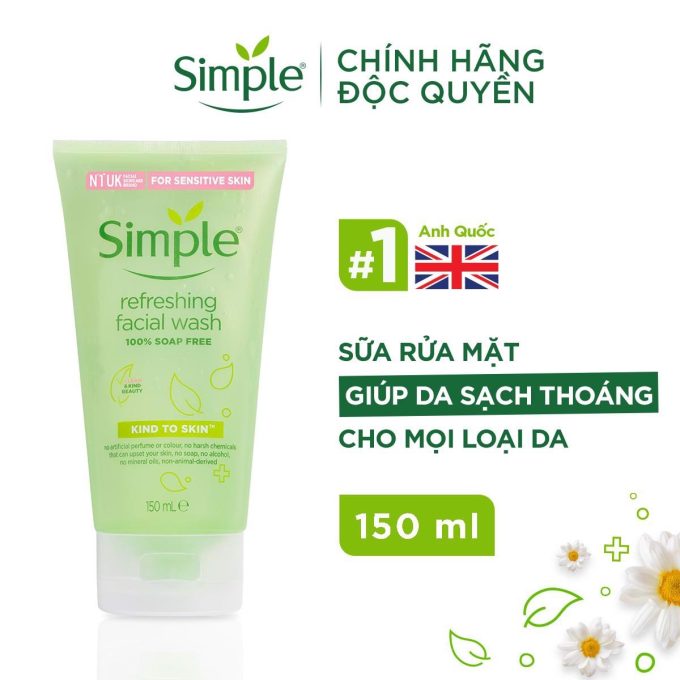 Sữa Rửa Mặt Simple 150ml