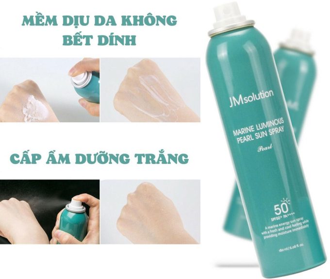 Xịt Chống Nắng Toàn Thân Từ Ngọc Trai JM Solution Marine Luminous Pearl Sun Spray SPF50+ 180ml