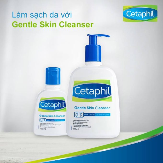 Sữa Rửa Mặt Cetaphil Gentle Skin Cleanser 125ml, 250ml & 500ml – Hàng Chuẩn Chính Hãng