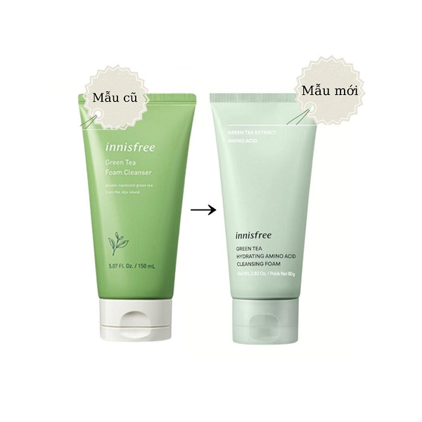 Sữa Rửa Mặt Innisfree Trà Xanh Green Tea Cleansing Foam 150g – Hàng Chính Hãng