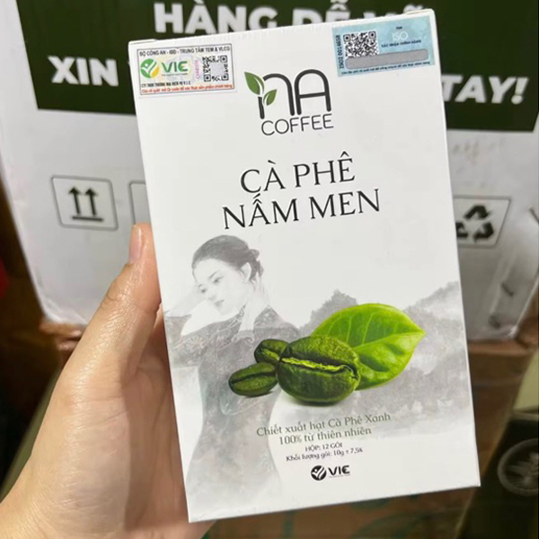 Cà Phê Nấm Men Giảm Cân Làm Gầy V.I.C Na Coffee – Hộp 12 Gói