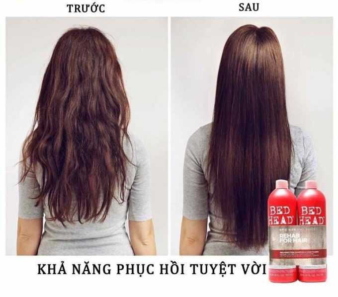 Hiệu quả thể hiện rõ rệt sau khi sử dụng dầu gội xả Tigi đỏ