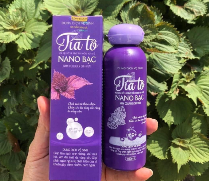 Dung Dịch Vệ Sinh Tía Tô Nano Bạc