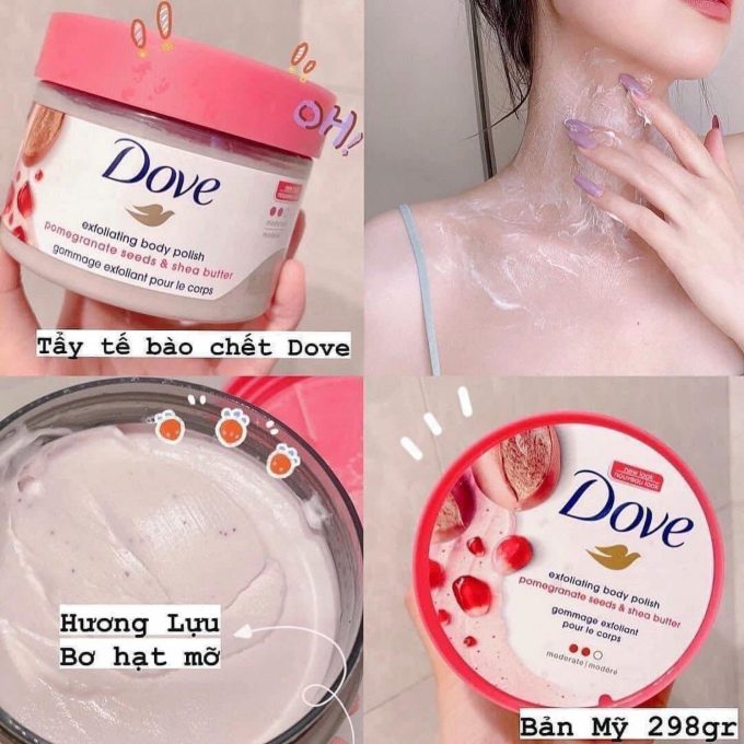 Tẩy Tế Bào Chết Dove 298g Bản Của Mỹ – Đủ Loại Mùi Hương, Hàng Chính Hãng