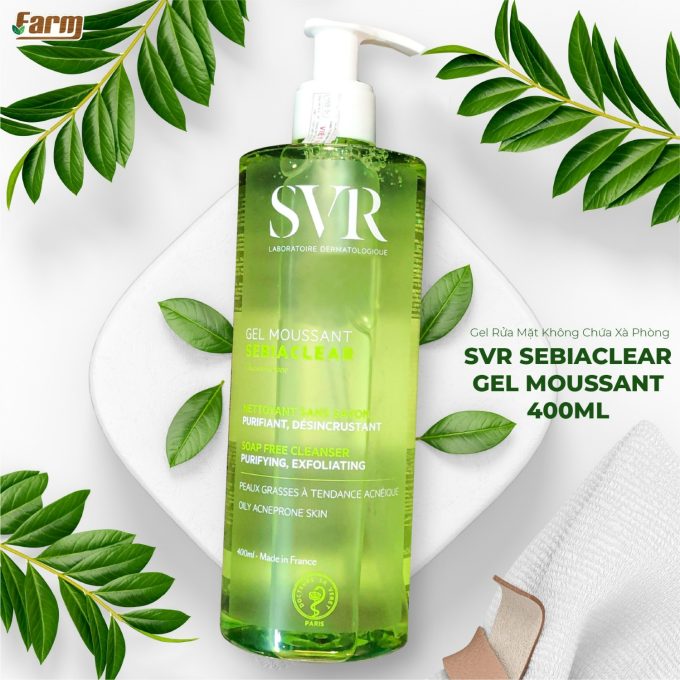 Sữa Rửa Mặt SVR Sebiaclear Gel Moussant Cho Da Mụn 400ml & 200ml – Hàng Chính Hãng