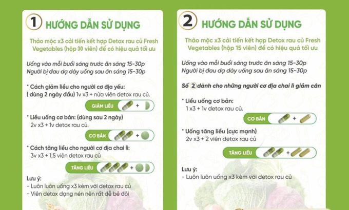 Hướng dẫn sử dụng viên thảo mộc giảm cân Slimming Care X3