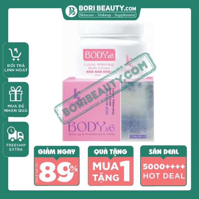 Kem Body Luxury X6 Linh Kool 250g – Dưỡng Trắng Da Chuyên Sâu, Chống Nắng – Hàng Chính Hãng