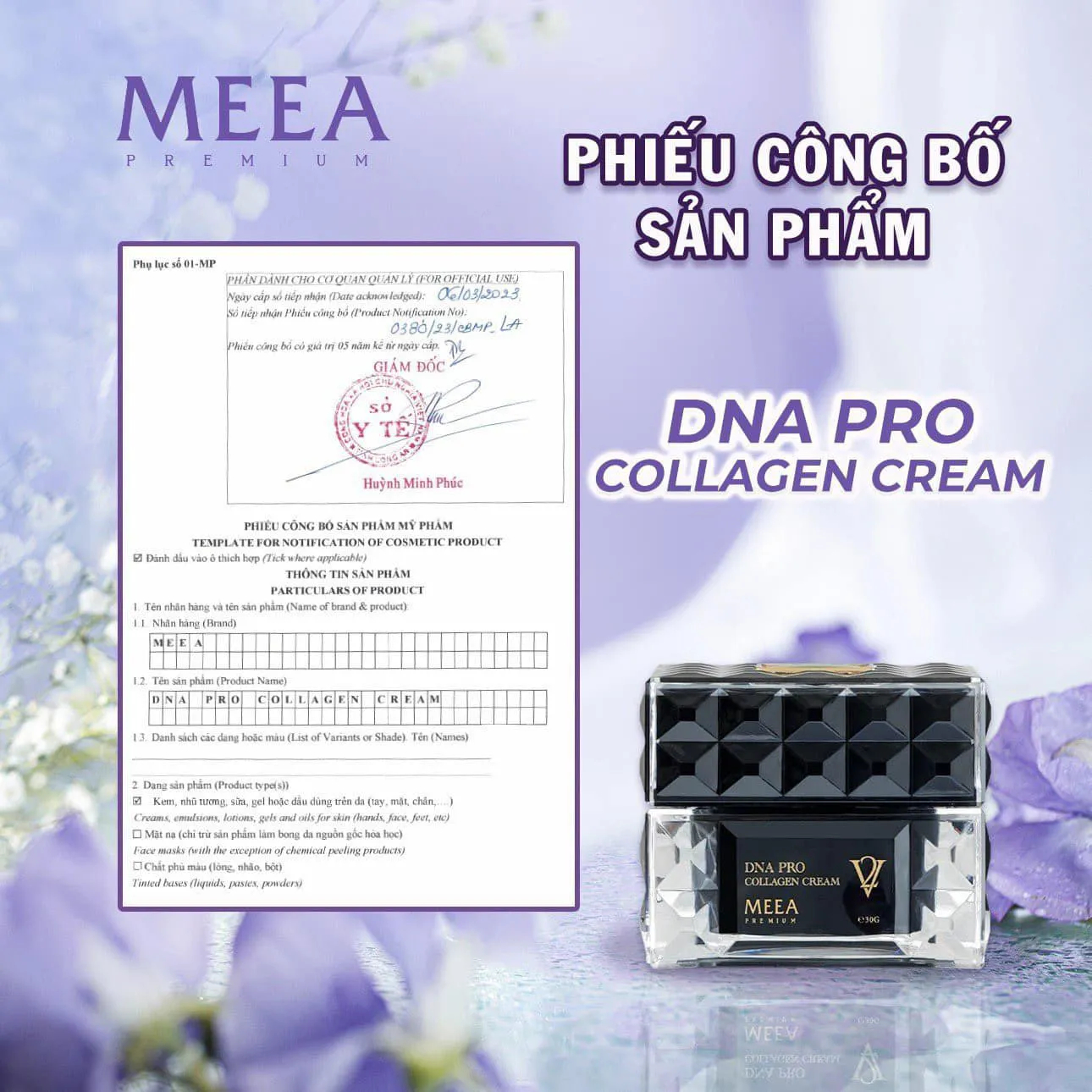 Kem Face Collagen Cá Hồi DNA Pro V2 Meea Origin Mẫu Mới 30g – Hàng Chuẩn Chính Hãng