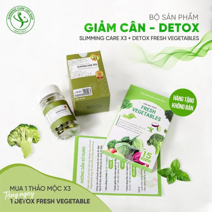 Giảm Cân Slimming Care X3 – Hộp 30 Viên – Tặng Kèm Detox – Hàng Chính Hãng