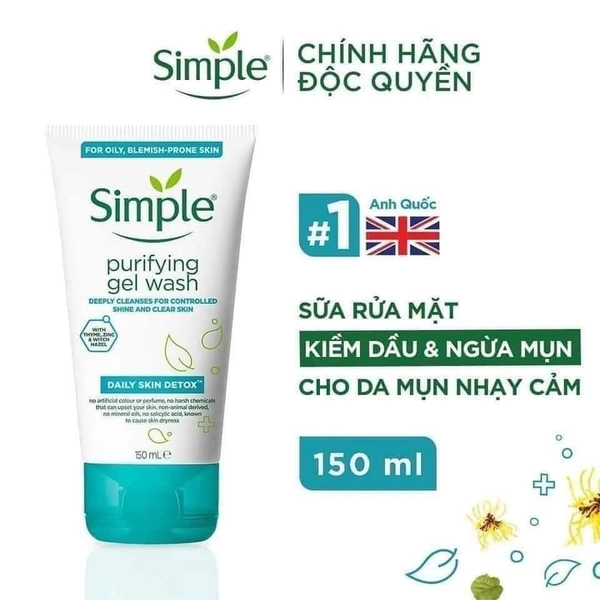 Sữa Rửa Mặt Simple Purifying Gel Wash